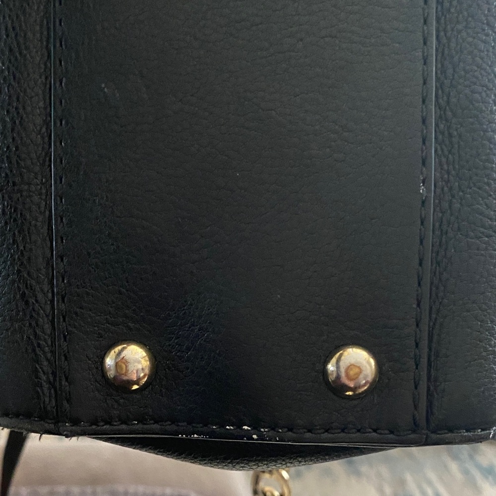 Michael Kors Black Leather Satchel with Gold Hardware - Picture 12 of 12